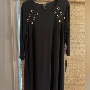 MSK Short Black Cocktail Dress 1X NWT